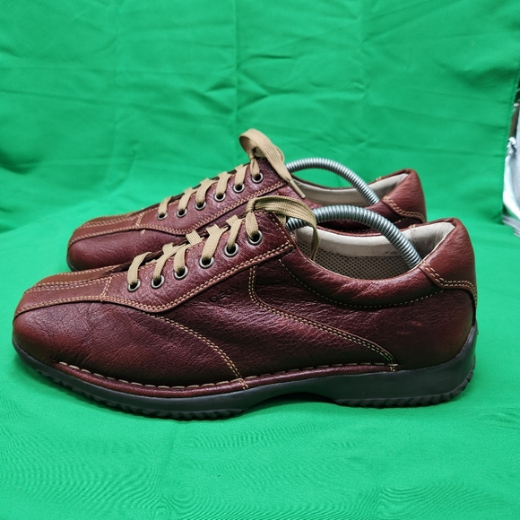 Geox Mens Size 43 US 10 Brown Lace Up Everyday Casual Stylish Comfort Shoes - Picture 4 of 14